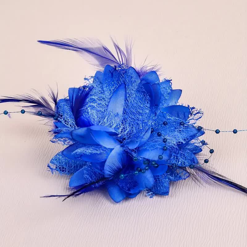 Gothic Haarblume mit Haarclip und Haargummi