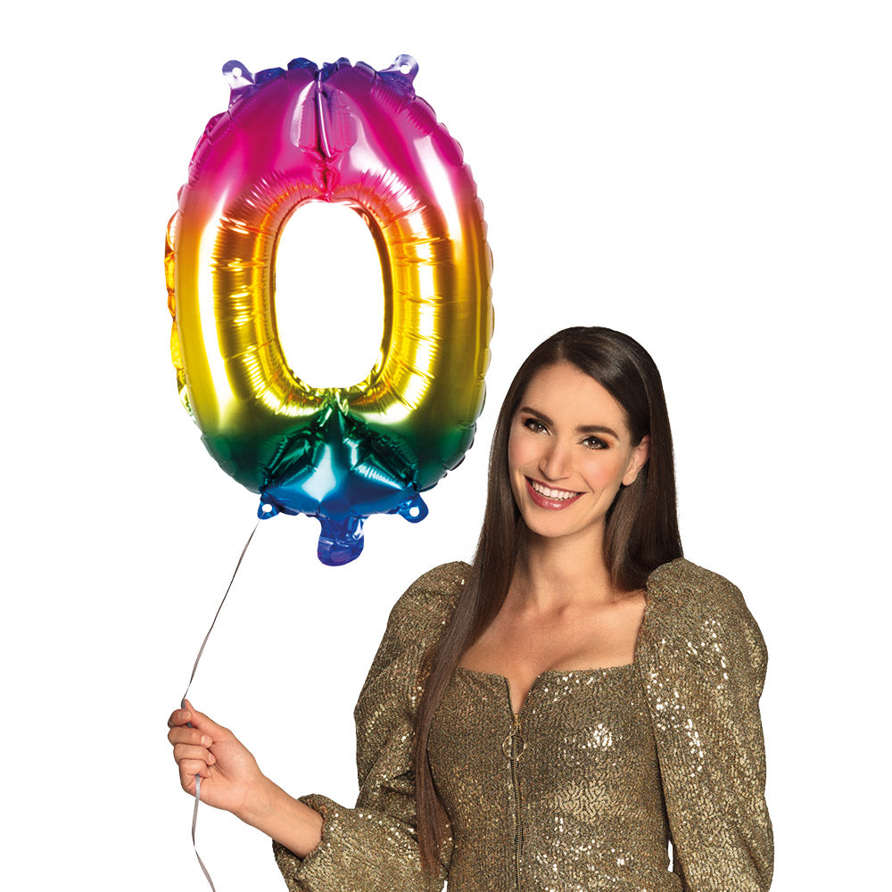 Folienballon Zahl 0 – Geburtstag Deko