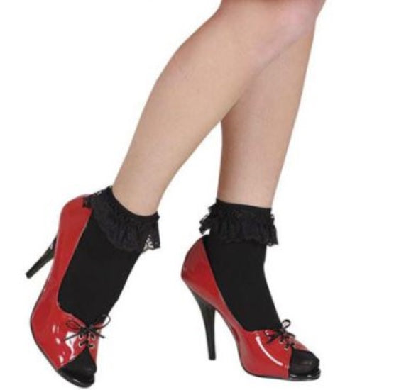Rockabilly Socken mit Spitze – 50er Jahre