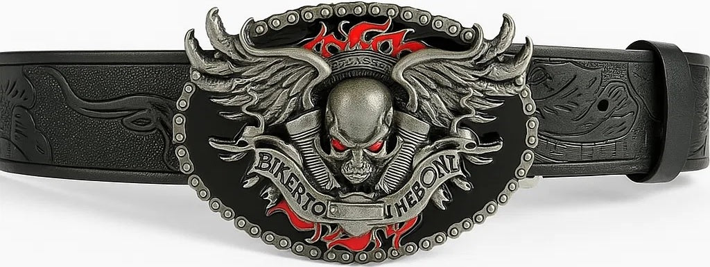 Totenkopf Gürtel – Ghost Rider & Gothic