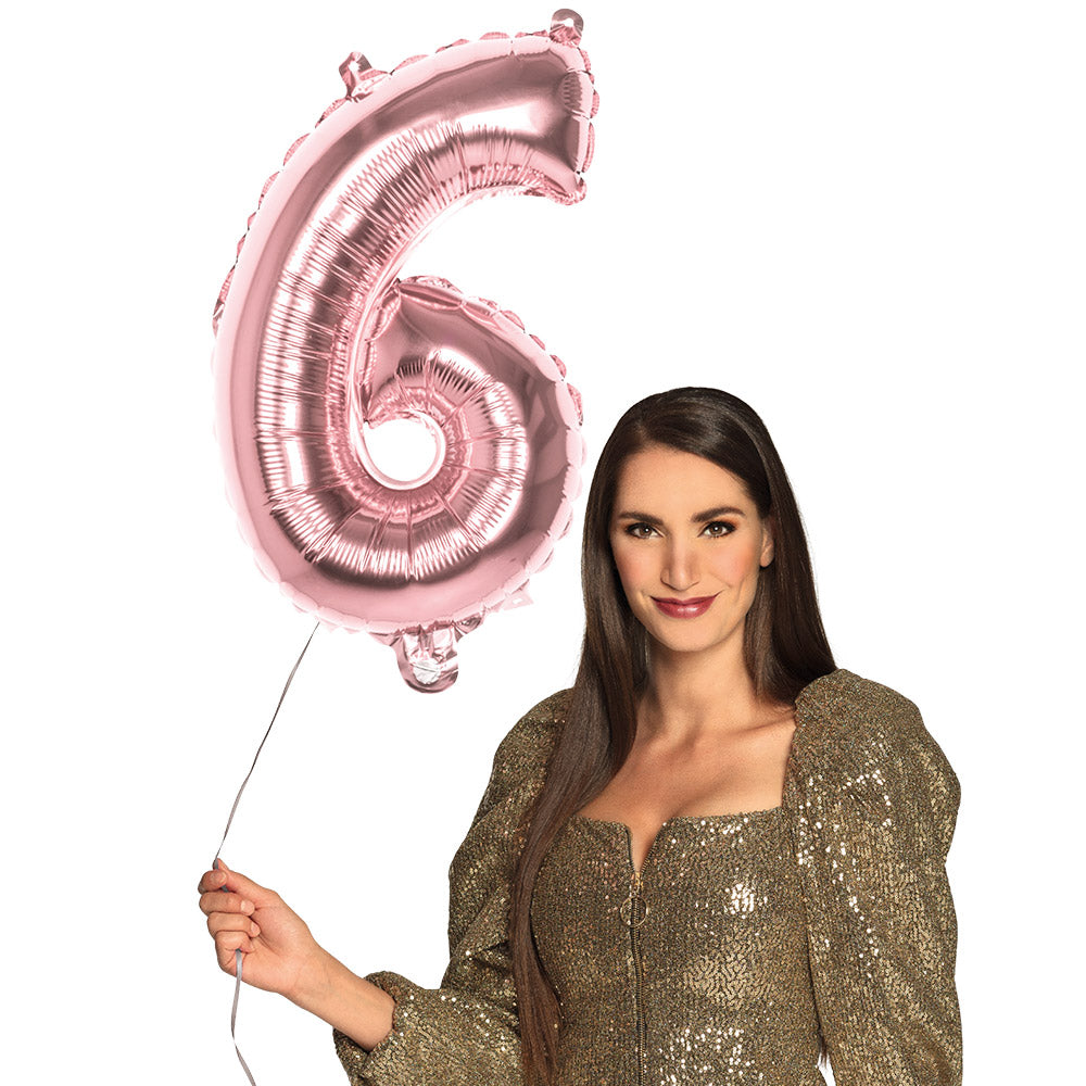 Folienballon Zahl 6 – Geburtstag Deko