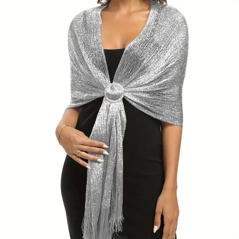 Glanz & Glamour Schal mit Schnalle