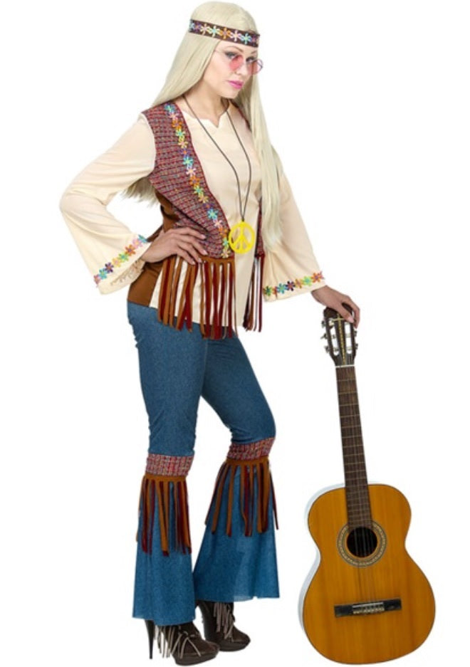 Bohemian Kostüm Damen – Hippie Flower Power