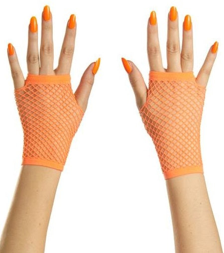 Netzhandschuhe fingerlos im 80er-Stil
