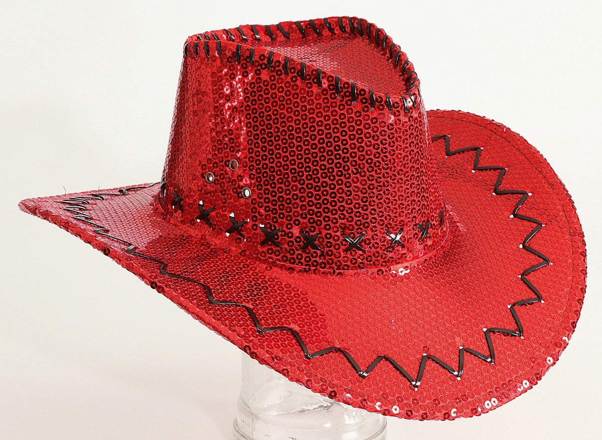 Pailletten Cowboyhut für Erwachsene