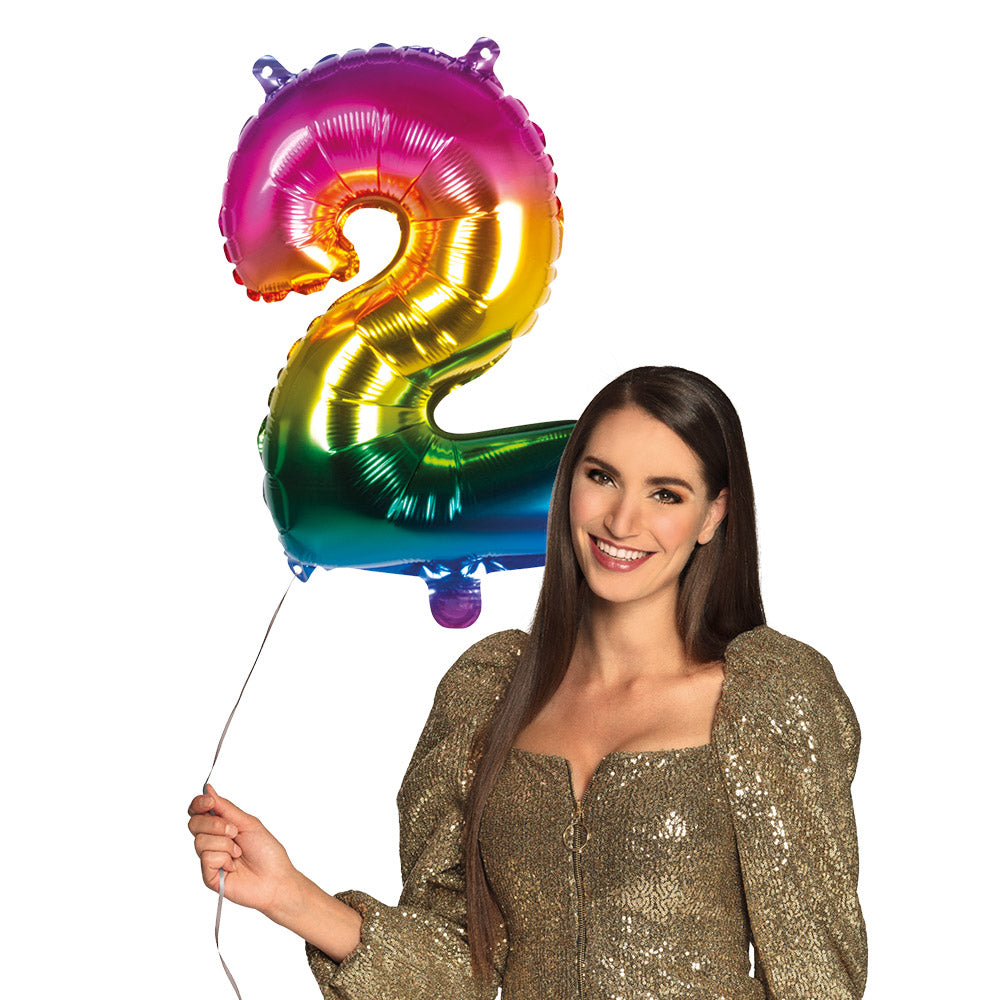 Folienballon Zahl 2 – Geburtstag Deko