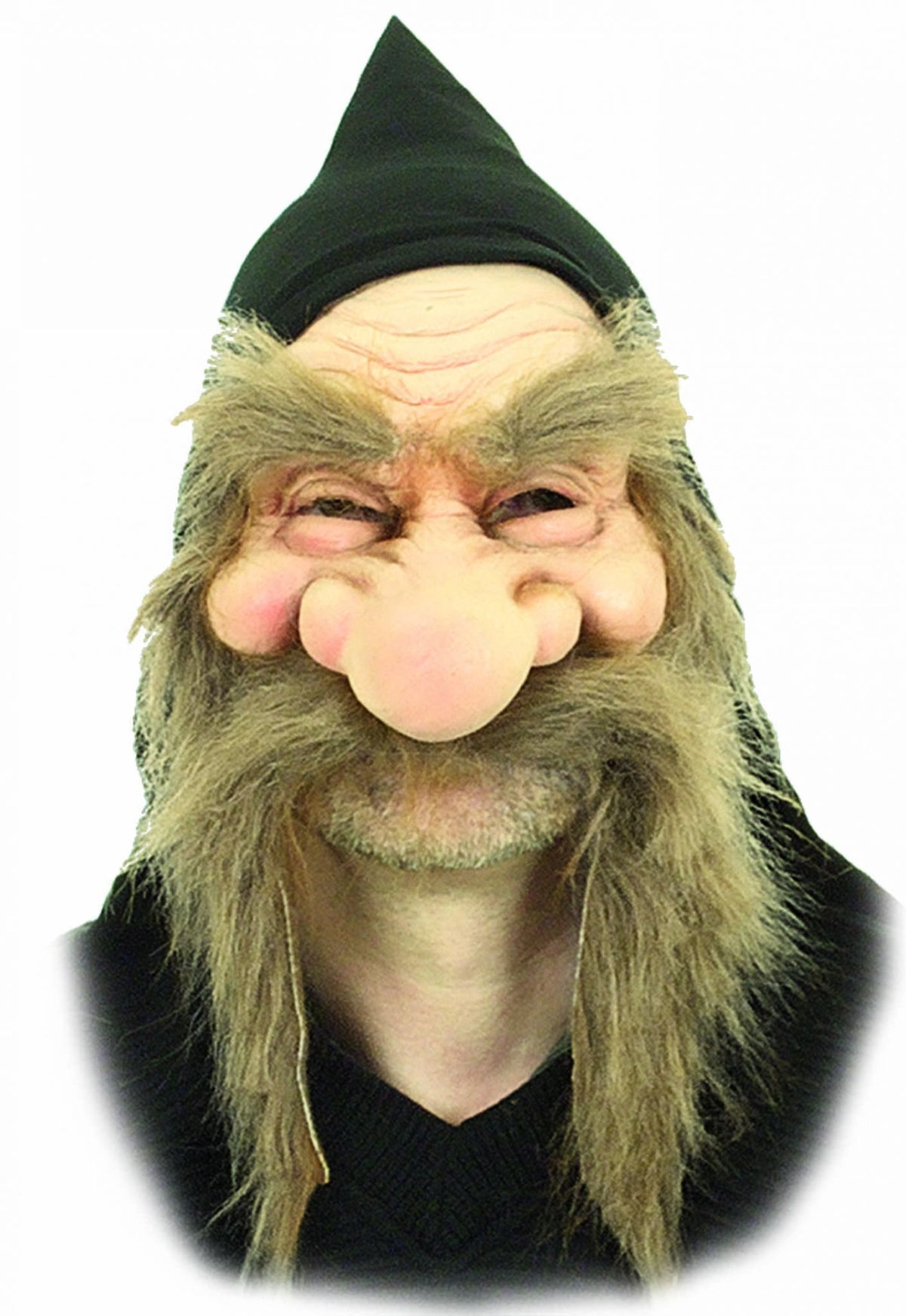 Gnom Maske mit Kapuze – Zwerg Latexmaske