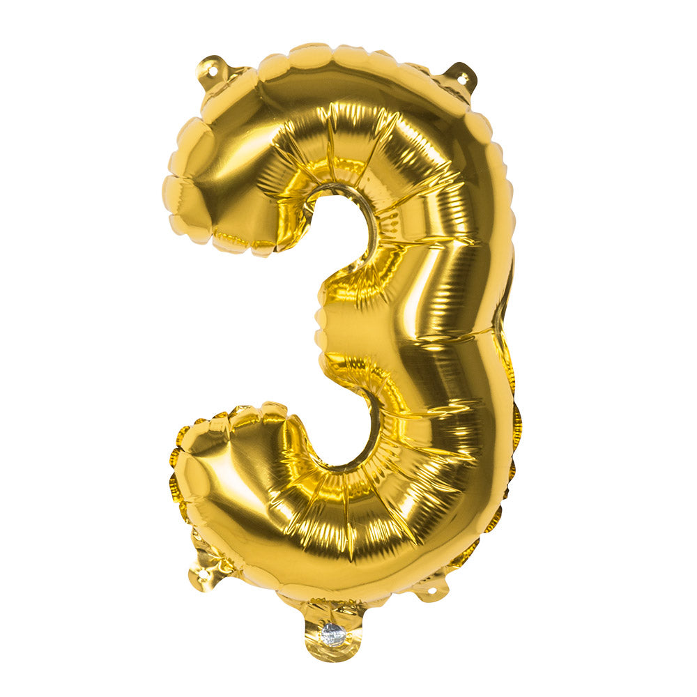 Folienballon Zahl 3 – Geburtstag Deko