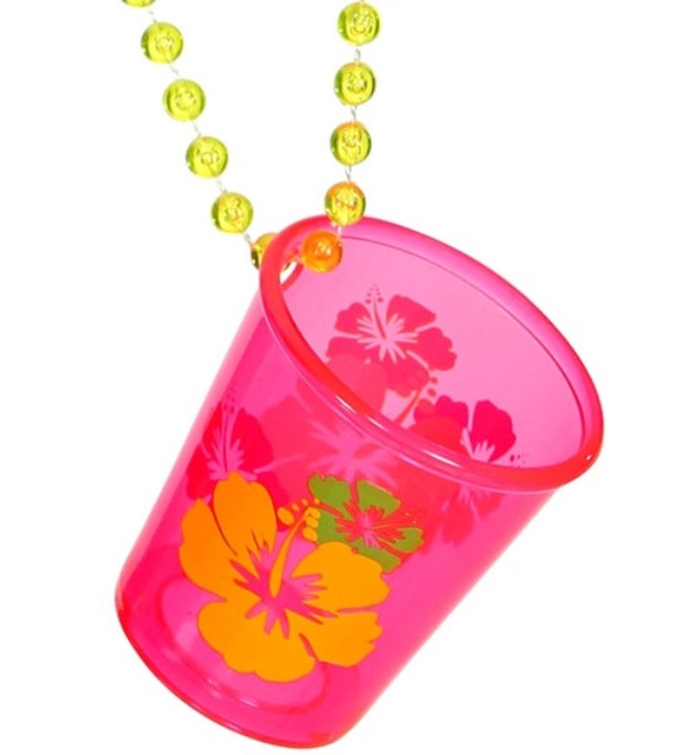 Shotglas mit Halskette – Hawaii & Beach Party