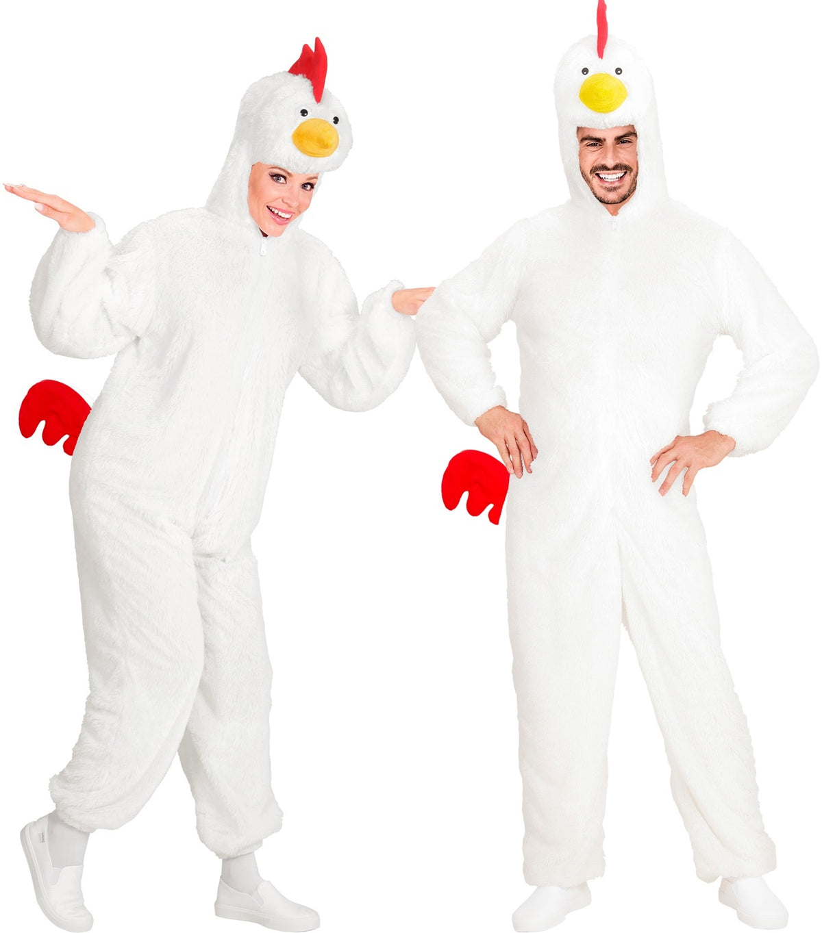 Hühner Kostüm für Erwachsene – Hahn & Huhn