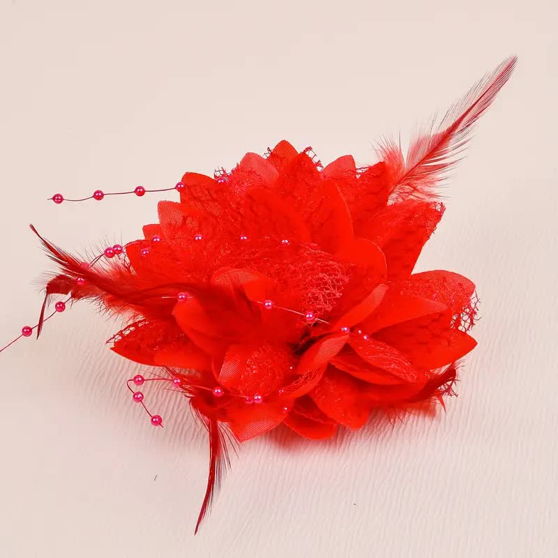 Gothic Haarblume mit Haarclip und Haargummi