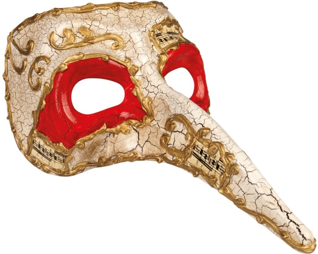 Venezianische Vogelmaske mit langem Schnabel