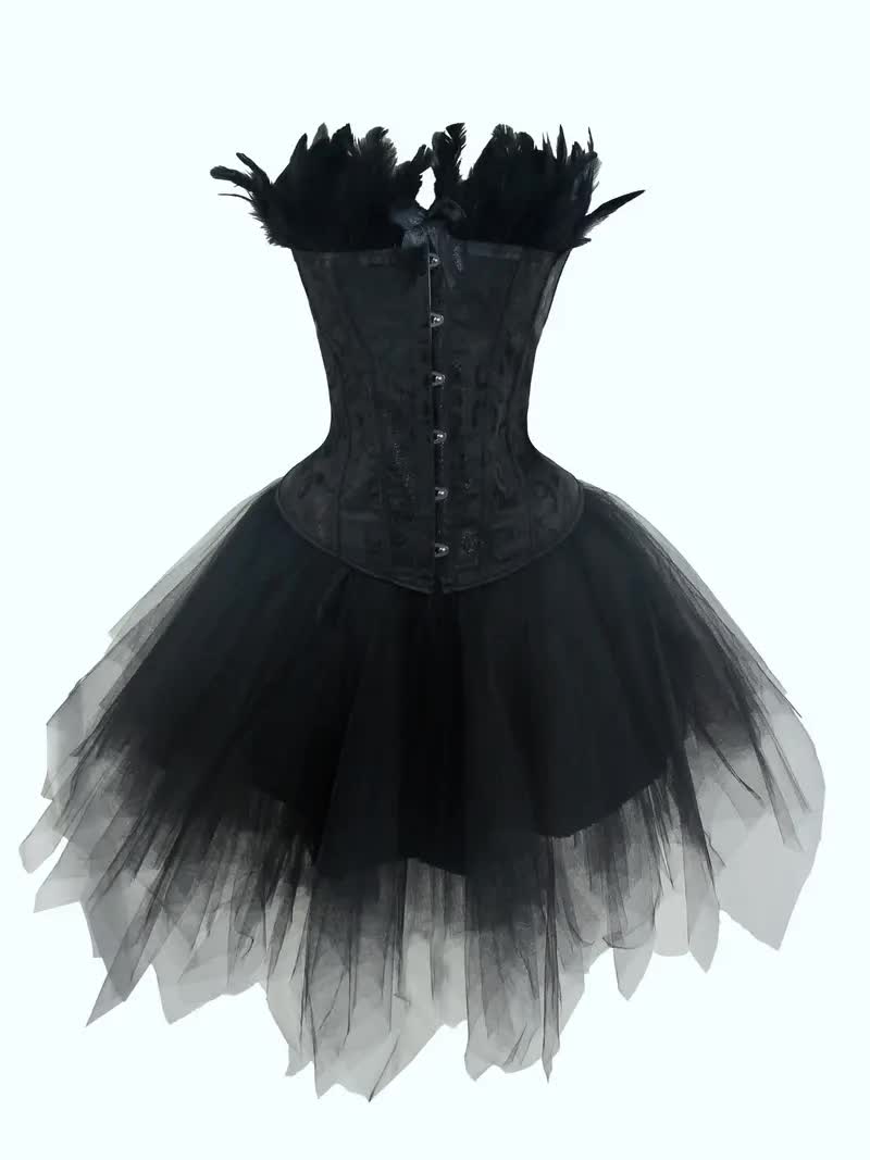 Schwan Kostüm – Korsett & Rock Ballerina