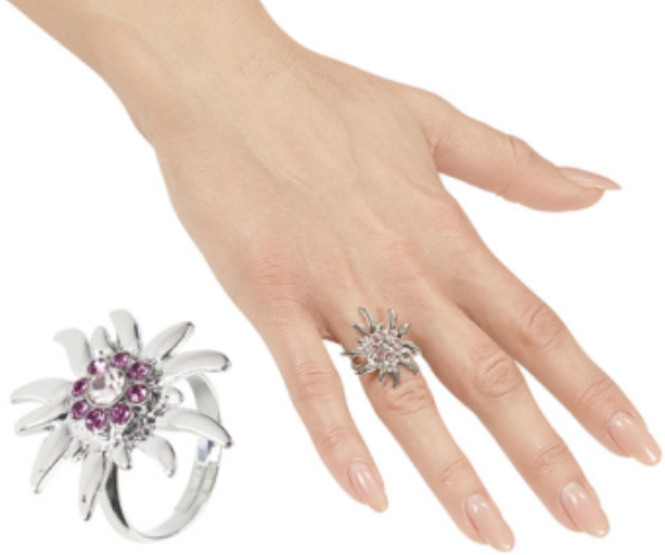 Edelweiss Fingerring – Trachtenring