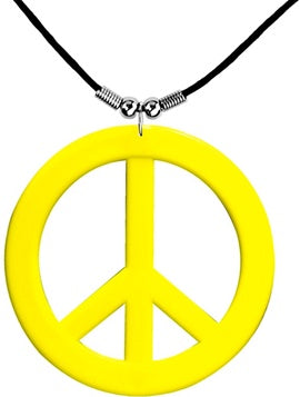 Peace Halskette aus Plastik – Hippie Kette