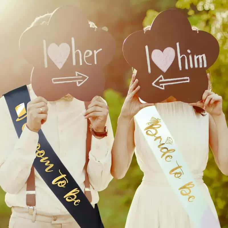 Bride to Be & Groom to Be Schärpen – 2 Stück