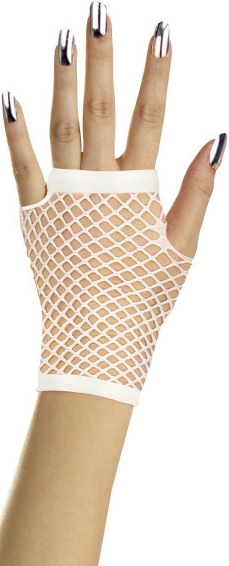 Netzhandschuhe fingerlos im 80er-Stil