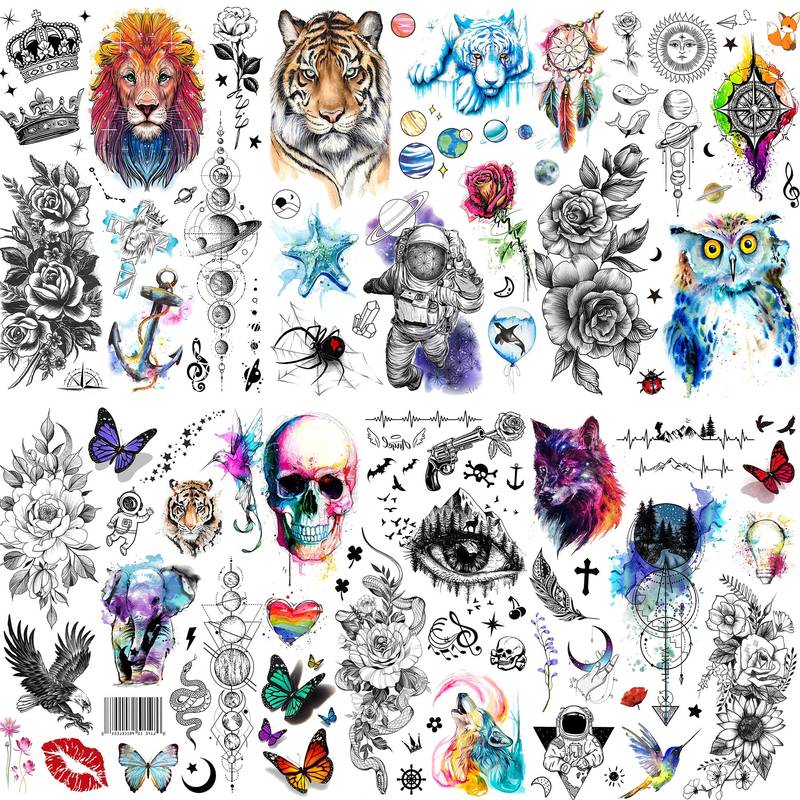 Tattoos Löwe, Krone & Anker