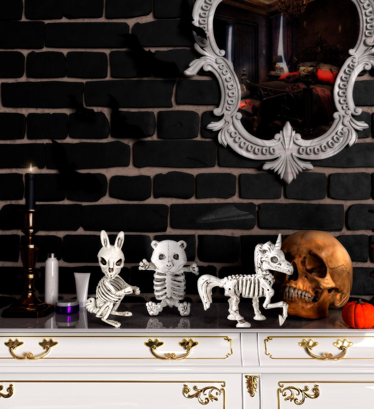 Hasen Skelett – Scary Rabbit Deko