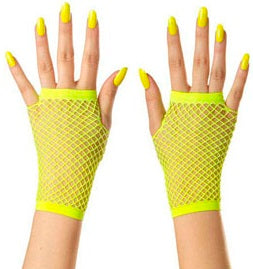 Netzhandschuhe fingerlos im 80er-Stil