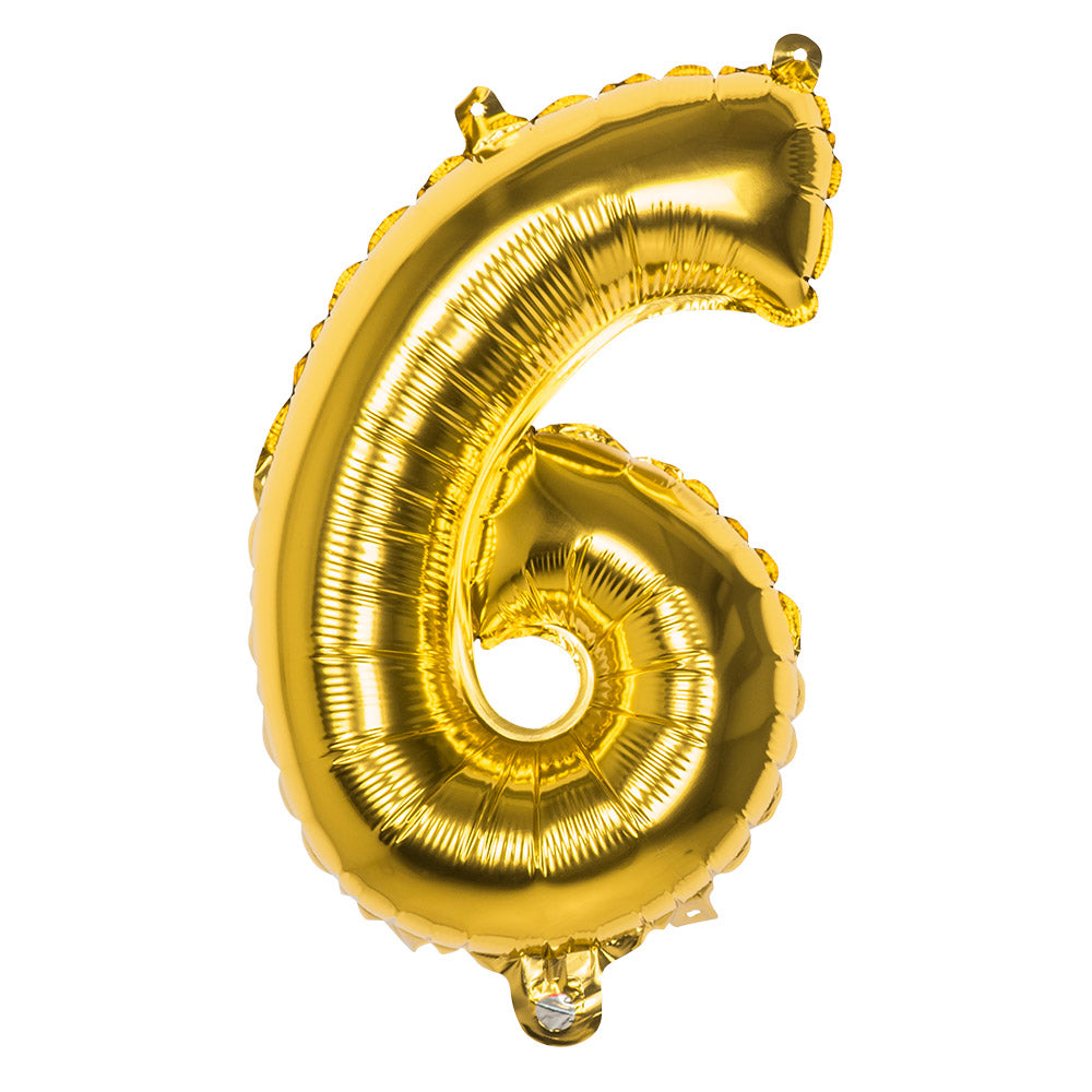 Folienballon Zahl 6 – Geburtstag Deko