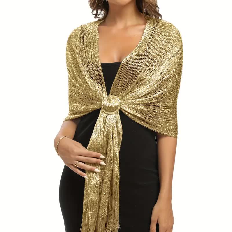 Glanz & Glamour Schal mit Schnalle