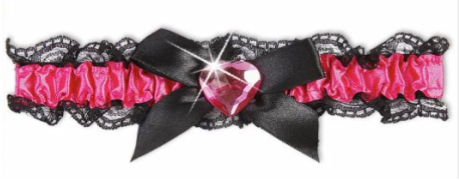 Strumpfband mit Spitze und Herz – Burlesque & JGA