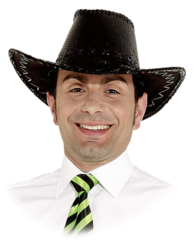Pailletten Cowboyhut für Erwachsene